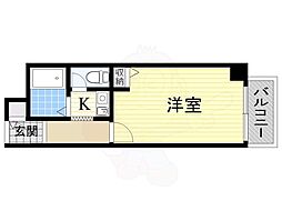 サンフォレスト新中条 1Kの間取図画像