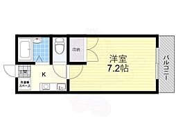 ハーモニーヒルズ 1Kの間取図画像