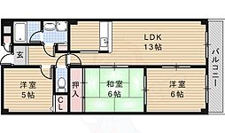 アクトパレス 3LDKの間取図画像