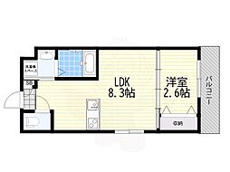 リアコート千里丘1 SOUTH 2階/-