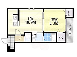 フジパレスSAKURA 1LDKの間取図画像