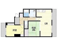 ヴィラ貴瀬3号館 2LDKの間取図画像