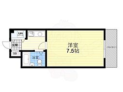 西北チェリー 1Kの間取図画像
