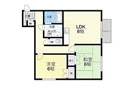 レンタルハウス深津 2LDKの間取図画像