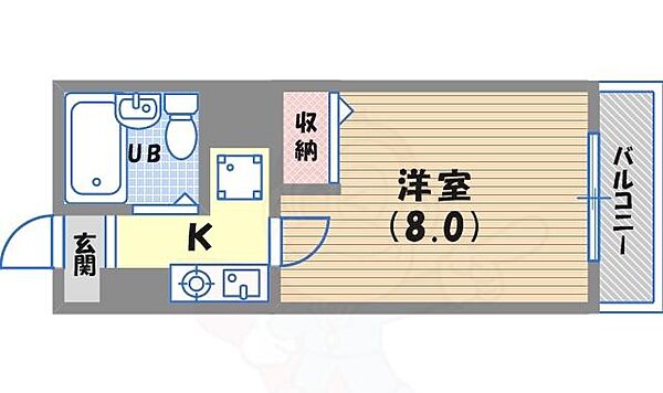 マリントピア甲子園 ｜兵庫県西宮市浜甲子園２丁目(賃貸マンション1K・2階・21.56㎡)の写真 その2