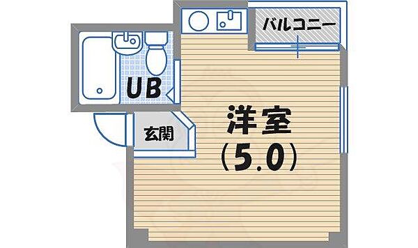 エステートフクイ ｜兵庫県西宮市甲子園口２丁目(賃貸マンション1R・3階・15.80㎡)の写真 その2