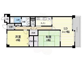 白鷹夙川マンション  ｜ 兵庫県西宮市松下町6番24号（賃貸マンション2LDK・4階・68.85㎡） その2