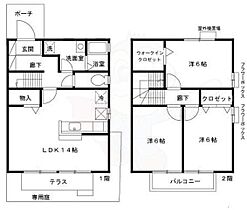 松山タウンハウス C棟  ｜ 兵庫県西宮市段上町１丁目4番35号（賃貸テラスハウス3LDK・1階・80.70㎡） その2