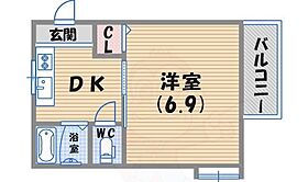 ディアス鳴尾 101 ｜ 兵庫県西宮市鳴尾町２丁目5番8号（賃貸アパート1K・1階・22.00㎡） その2