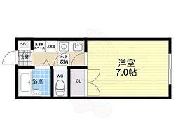 M.モンド 1Kの間取図画像
