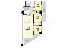 Brillia西宮北口 The Residence 4階3LDKの間取り