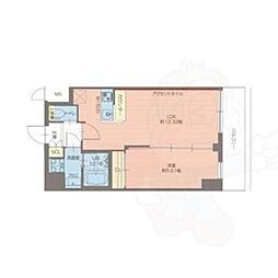 プレジオ西宮北口 1LDKの間取図画像