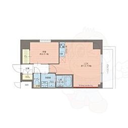 プレジオ西宮北口 1LDKの間取図画像