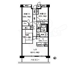 甲子園六石町ハイツ 3LDKの間取図画像
