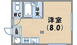 キャナルサイドヴィレッジシーサイド ワンルームの間取図画像