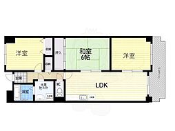ロイヤル西宮 3LDKの間取図画像