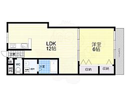 高橋マンション 1LDKの間取図画像
