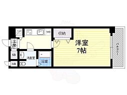 URBANGREEN甲子園 1Kの間取図画像