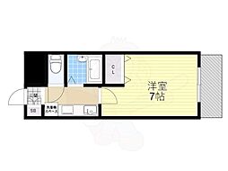 ティオ呉羽 1Kの間取図画像