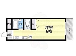 ガーデンズサイド西宮北口 ワンルームの間取図画像