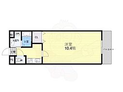キャッスルプラザ甲子園アネックス 1Kの間取図画像