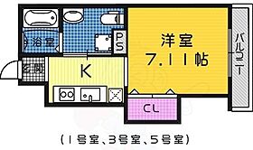 大阪府堺市堺区甲斐町西３丁1番10号（賃貸マンション1K・5階・23.77㎡） その2