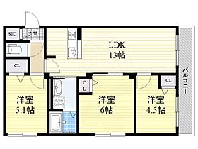 ボヌールメゾンサカイ2  ｜ 大阪府堺市北区大豆塚町２丁（賃貸マンション3LDK・3階・61.00㎡） その2