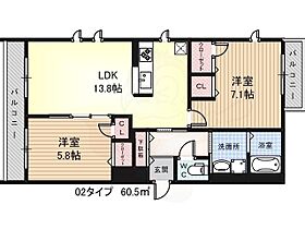 大阪府堺市堺区向陵中町５丁3番26号（賃貸マンション2LDK・1階・60.50㎡） その2