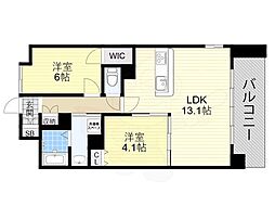 南海線 堺駅 徒歩11分の賃貸マンション 9階2LDKの間取り