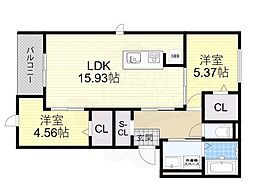 間取図画像 2LDK