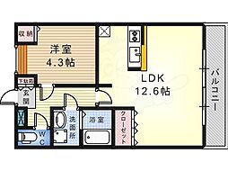 南海泉北線 深井駅 徒歩28分の賃貸アパート 1階1LDKの間取り