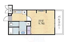 ジーイー・トワ 1Kの間取図画像