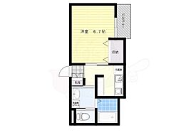 MELDIA湊 1Kの間取図画像