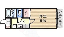 グランエクセル北花田 1Kの間取図画像