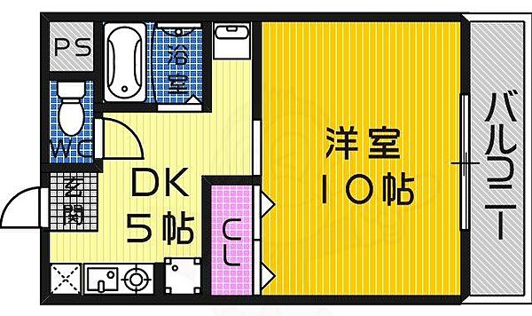 大阪府堺市中区深井東町(賃貸マンション1DK・5階・25.50㎡)の写真 その2