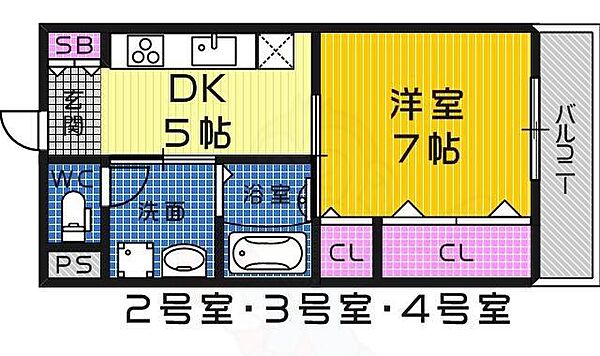 大阪府堺市堺区北庄町２丁(賃貸マンション1DK・8階・26.00㎡)の写真 その2