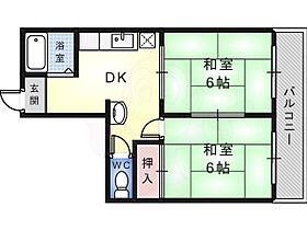 コーポT＆T 3B ｜ 大阪府堺市北区中百舌鳥町３丁（賃貸マンション2DK・3階・40.00㎡） その2