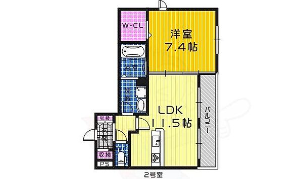 メゾン輝 102｜大阪府堺市北区大豆塚町１丁(賃貸アパート1LDK・1階・46.29㎡)の写真 その2