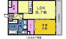 シャルムコート 202 ｜ 大阪府堺市堺区北旅籠町東１丁（賃貸アパート1LDK・2階・36.43㎡） その2