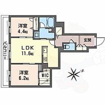 大阪府堺市堺区三宝町４丁（賃貸マンション2LDK・2階・58.12㎡） その2