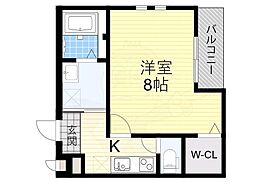 南海線 湊駅 徒歩8分の賃貸アパート 2階1Kの間取り