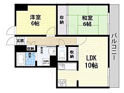 モズミヤビ 3階2LDKの間取り