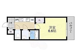 S-RESIDENCE堺湊駅前azure 1Kの間取図画像