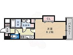 南海高野線 堺東駅 徒歩8分の賃貸マンション 10階1Kの間取り