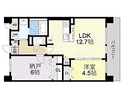 アトリエール堺寺地町 1SLDKの間取図画像