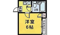 昭和通りハイツ ワンルームの間取図画像