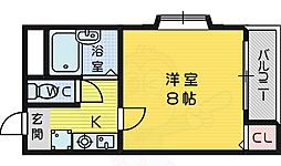 ヒルズS・T・N 1Kの間取図画像