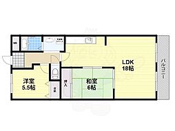 ときわハイム 2LDKの間取図画像