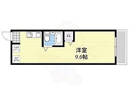 ソレイユ北清水 ワンルームの間取図画像