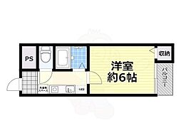 シルフィード堺 1Kの間取図画像